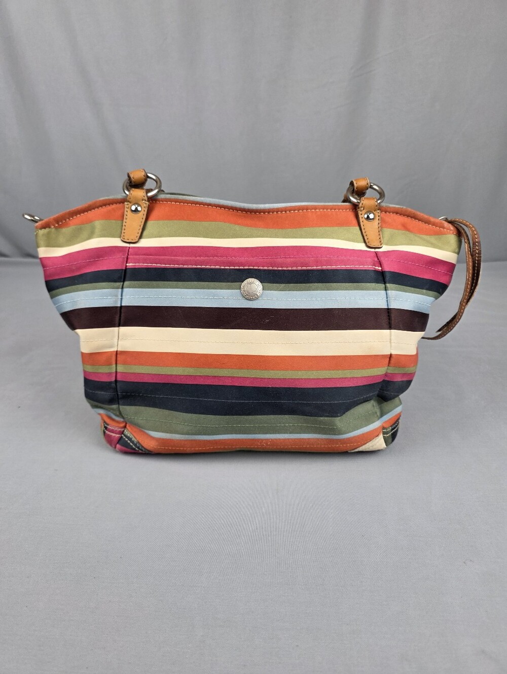 Vintage Coach Legacy Striped Shoulder Bag Purse 11 x 14 x 5 - Picture 2 of 13